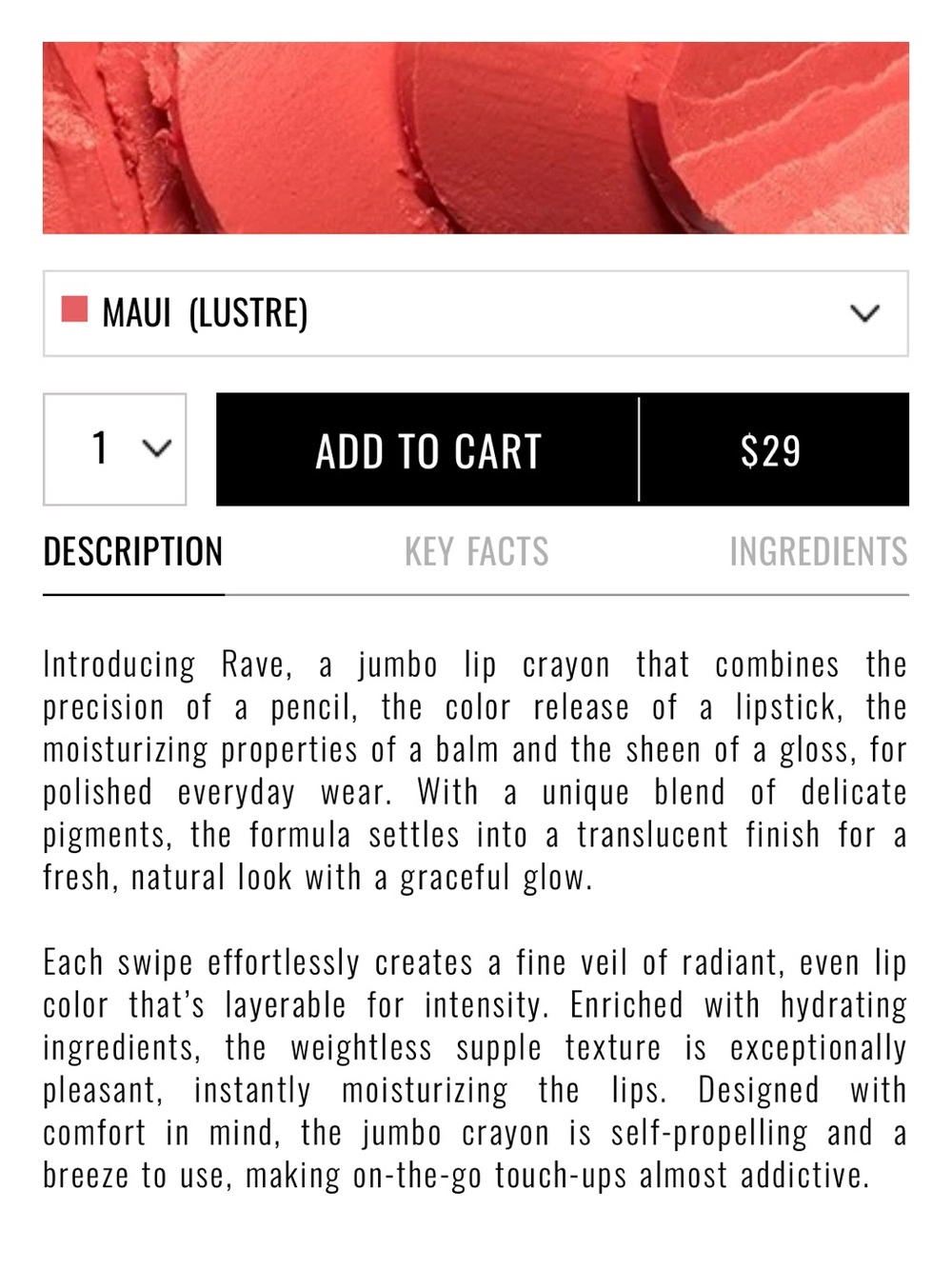 Il Makiage Rave Sheer Lip Color 458 Rave Maui New Full Size - Picture 7 of 7